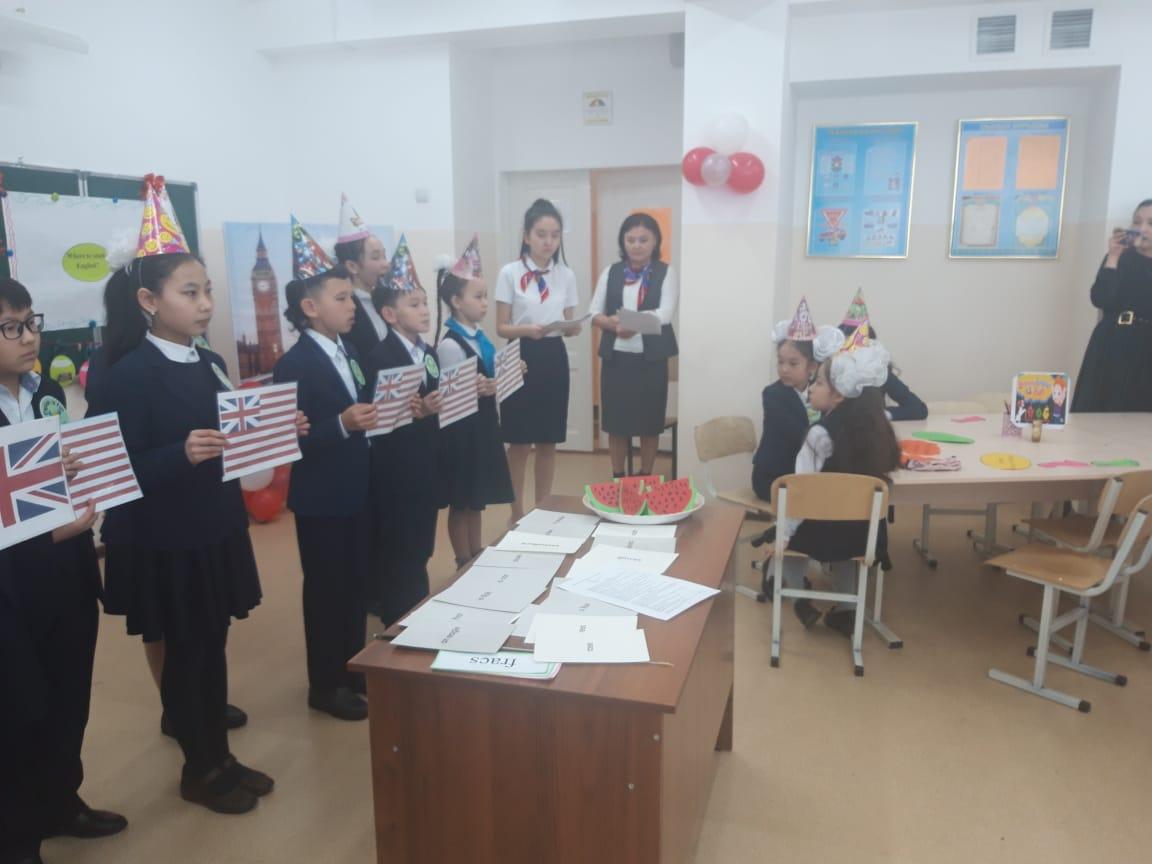 On the 21st of February in the school lyceum after A.Quinbay #143 was held extracurricular work for English Learners of (grade 5-6).