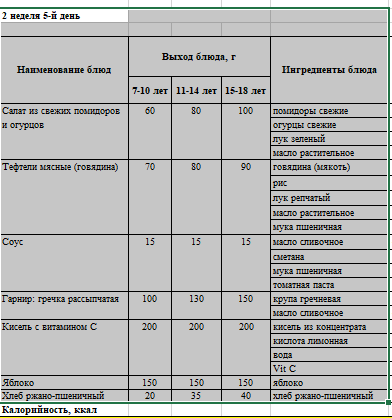 Бақылау тағамы 13.09.2024 ж