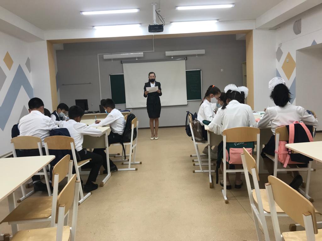 2-11 сыныптар аралығында білім алушылардан кіріс бақылаулары жоспарлы түрде алынды