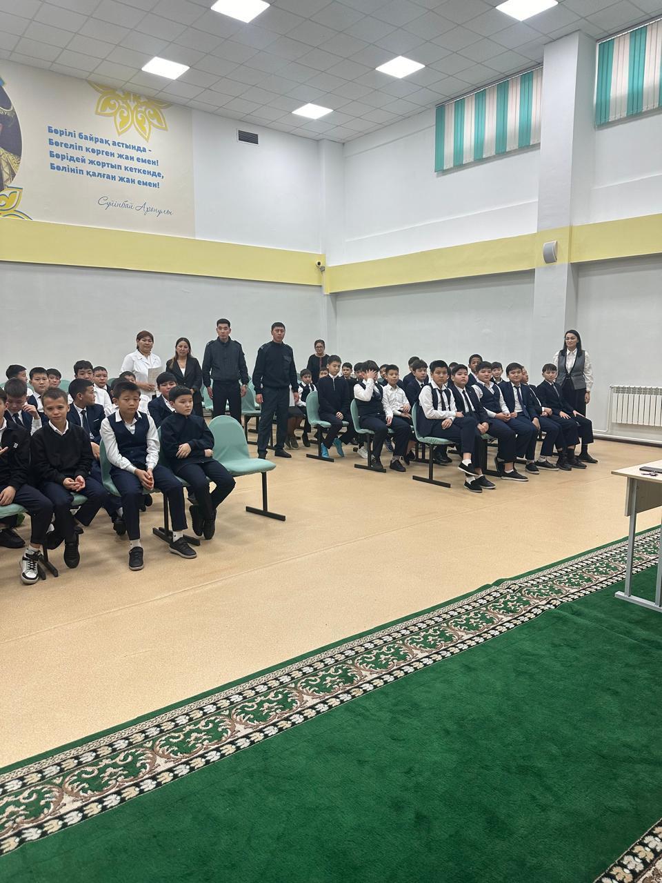 7- сынып оқушылары арасында құқықтық мәдениетті насихаттауга арналган акция өткізілді.