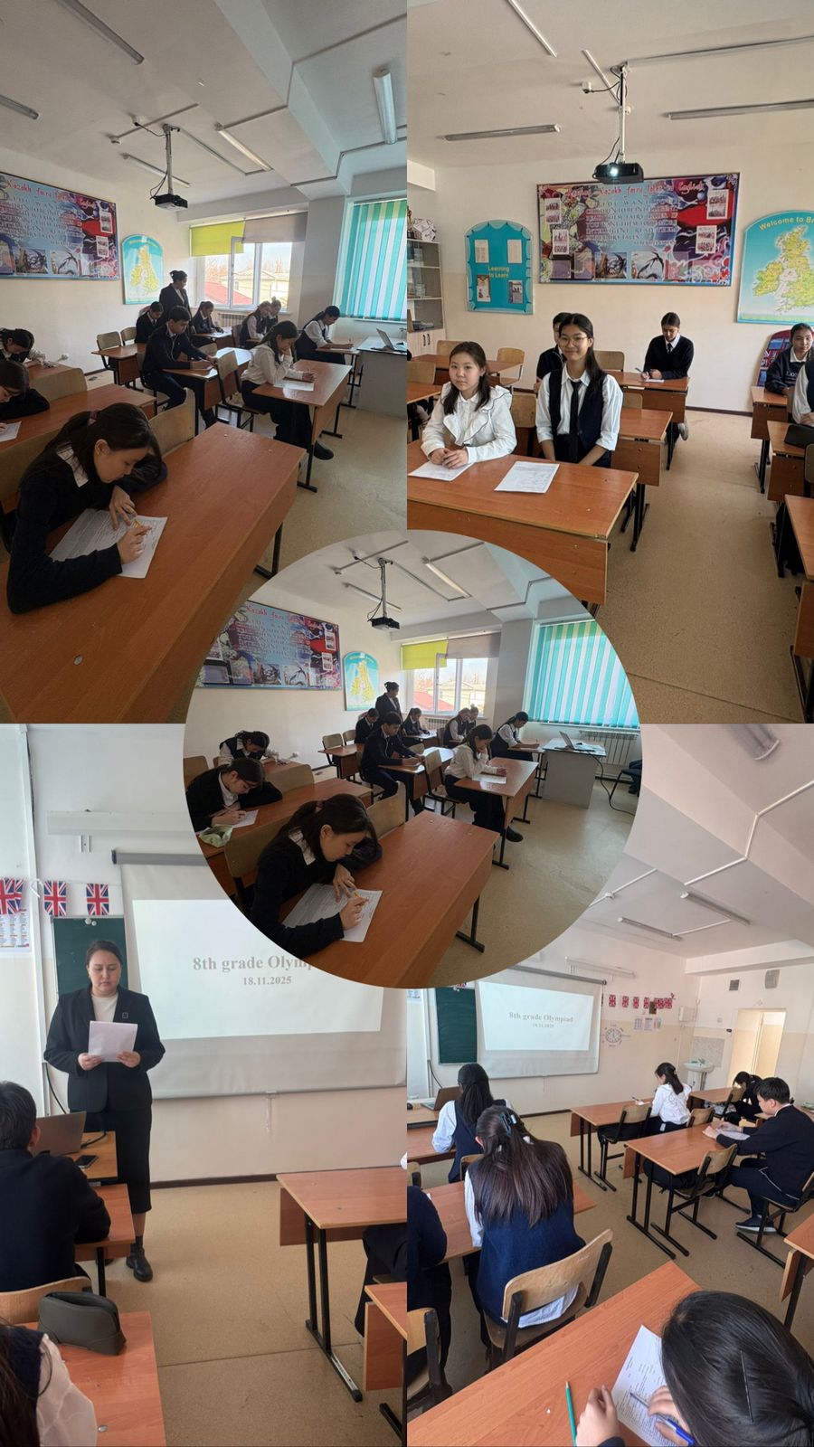 7,8-сынып оқушылары арасында Республикалық олимпиаданың мектепішілік кезеңі ұйымдастырылды.