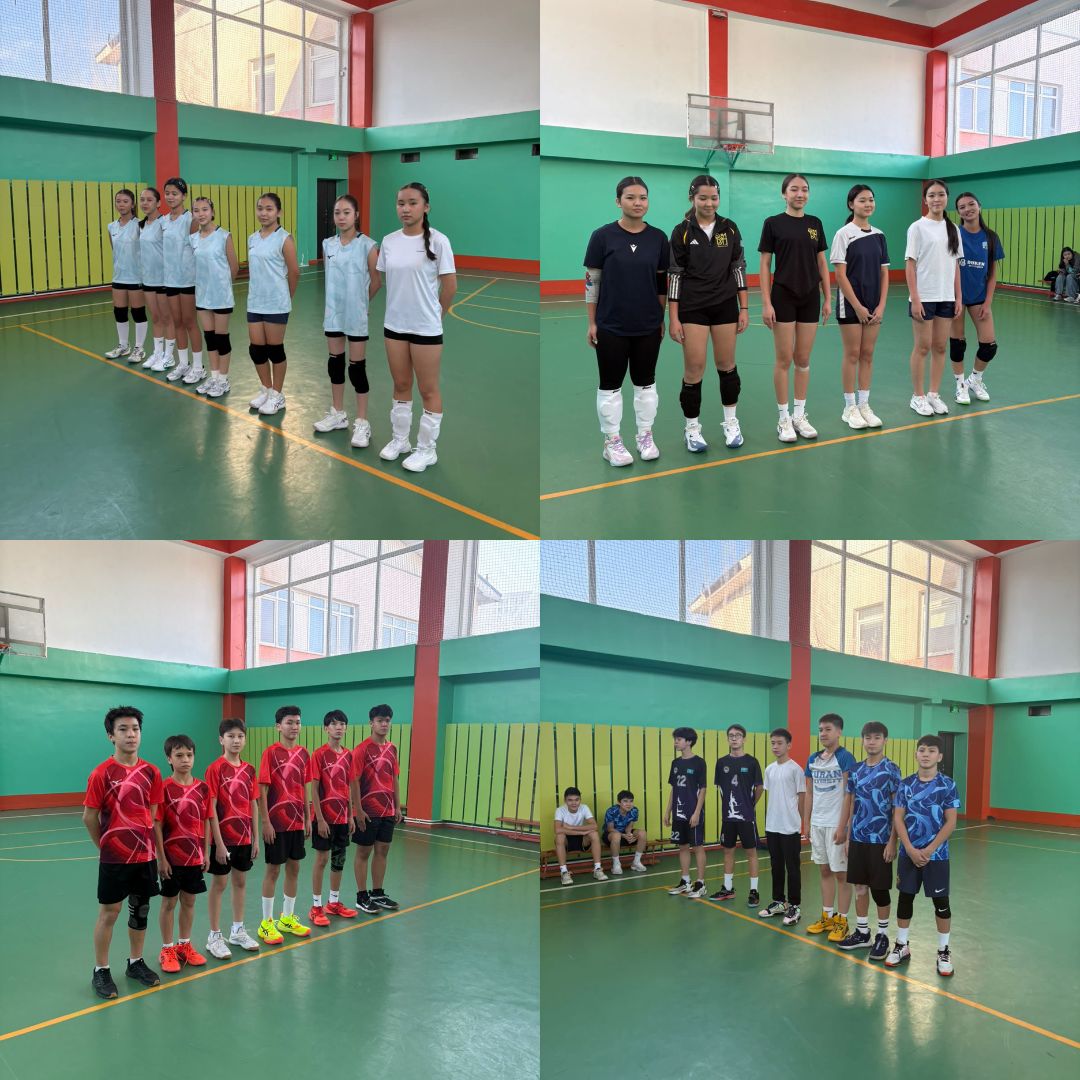 Қысқы демалыс кезінде оқушылар волейболдан жарыс өткізді.