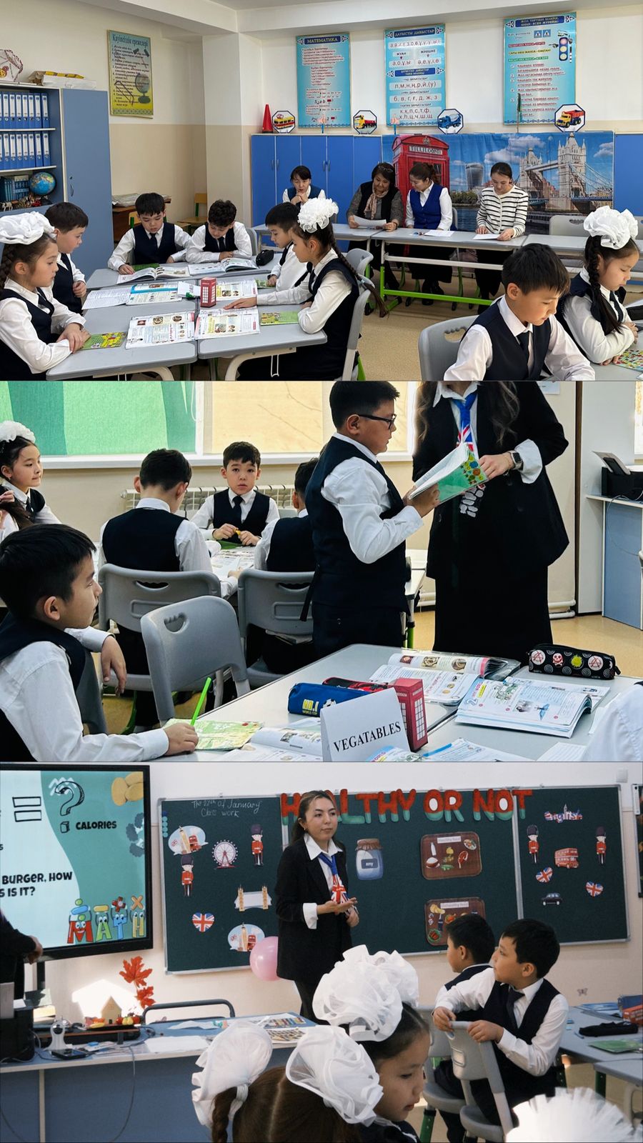 “Healthy or not ” тақырыбында кіріктірілген сабақ өтті