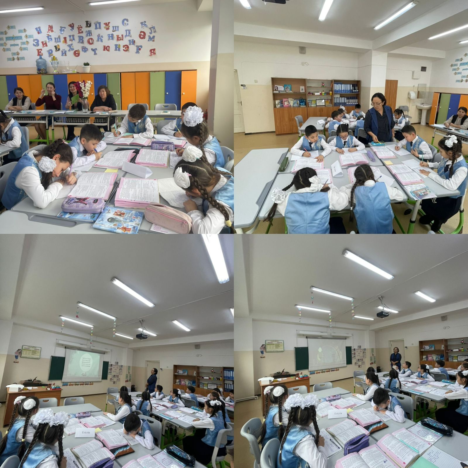3 "В" сынып мұғалімі  Усербаева Ф. С Қазақ тілі пәнінен ашық сабақ өткізді.